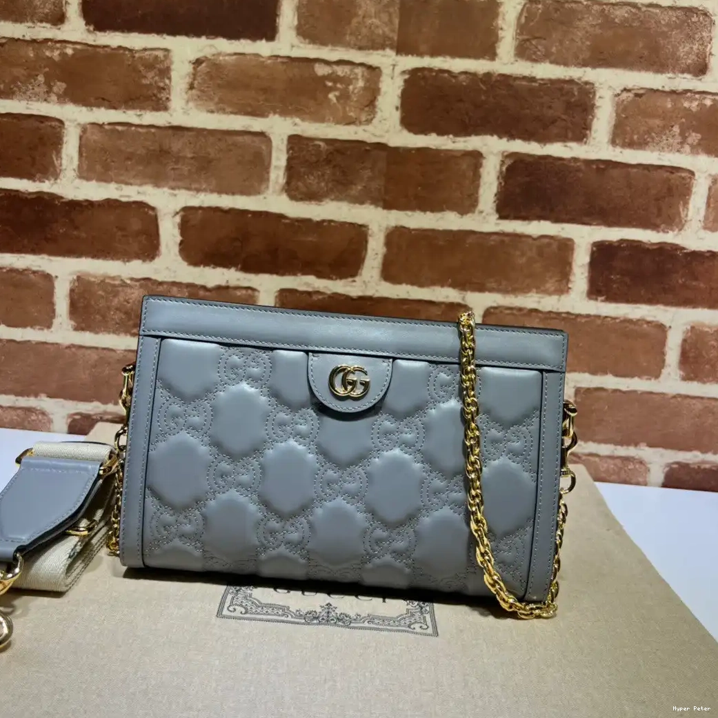 GUCCI matelassé GG bag shoulder leather 0704